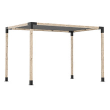 8 Piece Toja Grid Pergola Bracket & Rectangular Shade Sail Set